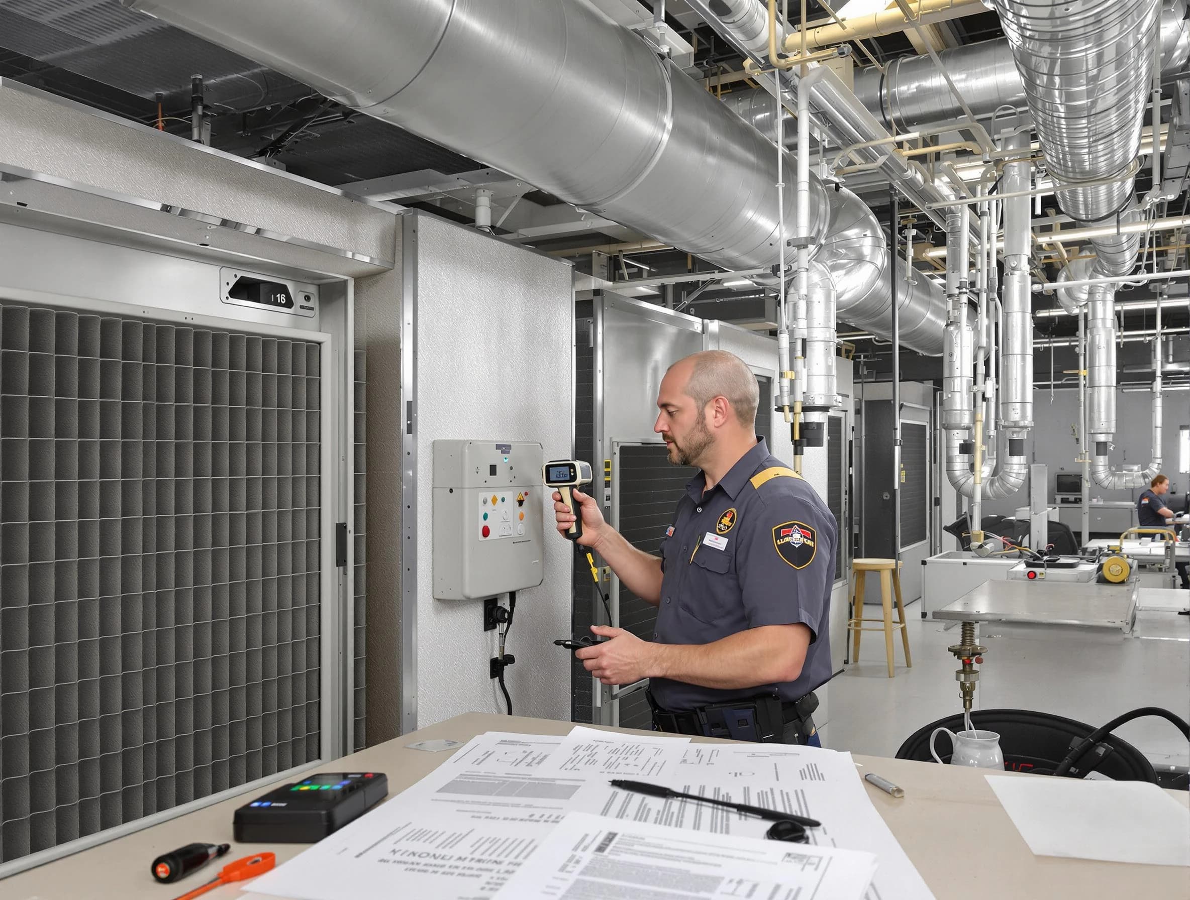 Professional filter system inspection by Hapeville Air Duct Cleaning in Hapeville