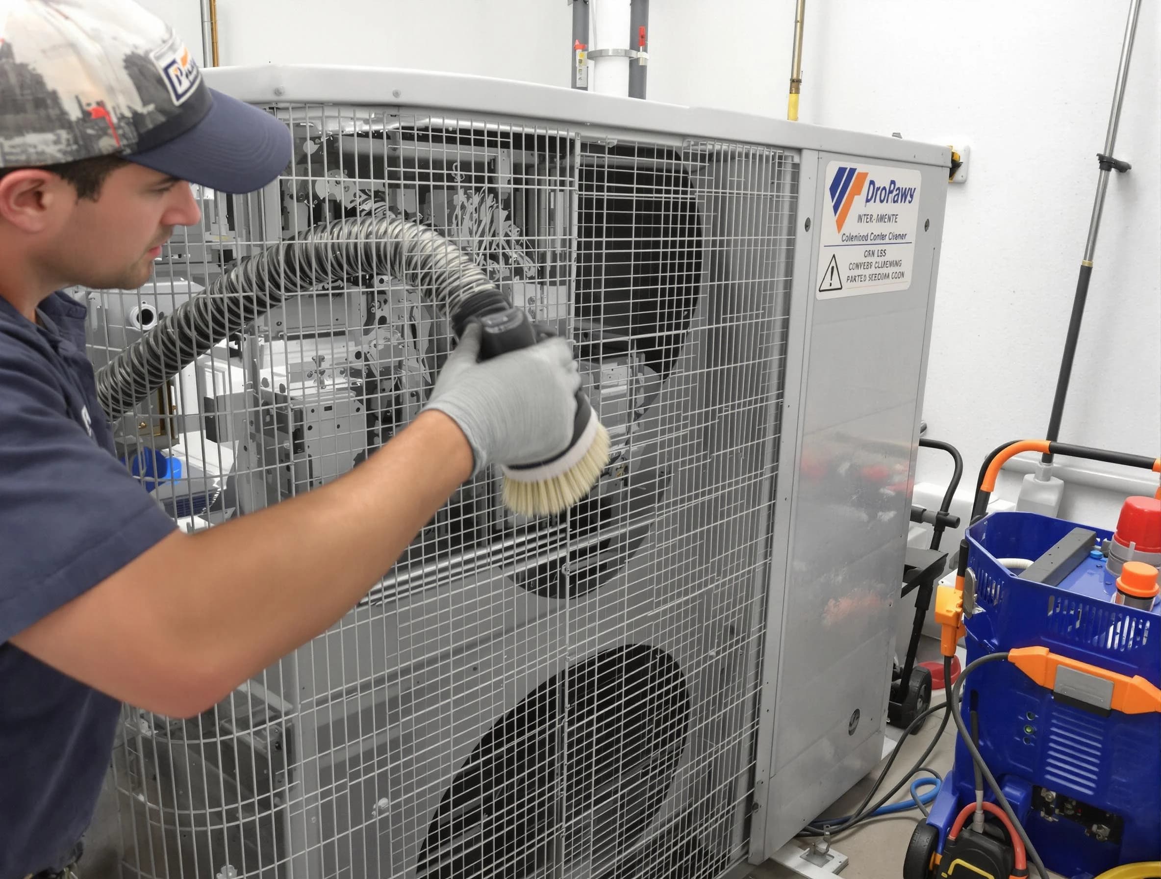 Hapeville Air Duct Cleaning specialist performing precision AC coil cleaning for improved system performance in Hapeville